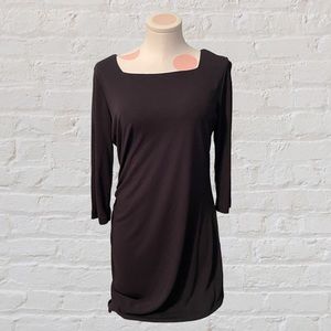 Bloomingdale’s Ruched Side Long Sleeve Dress